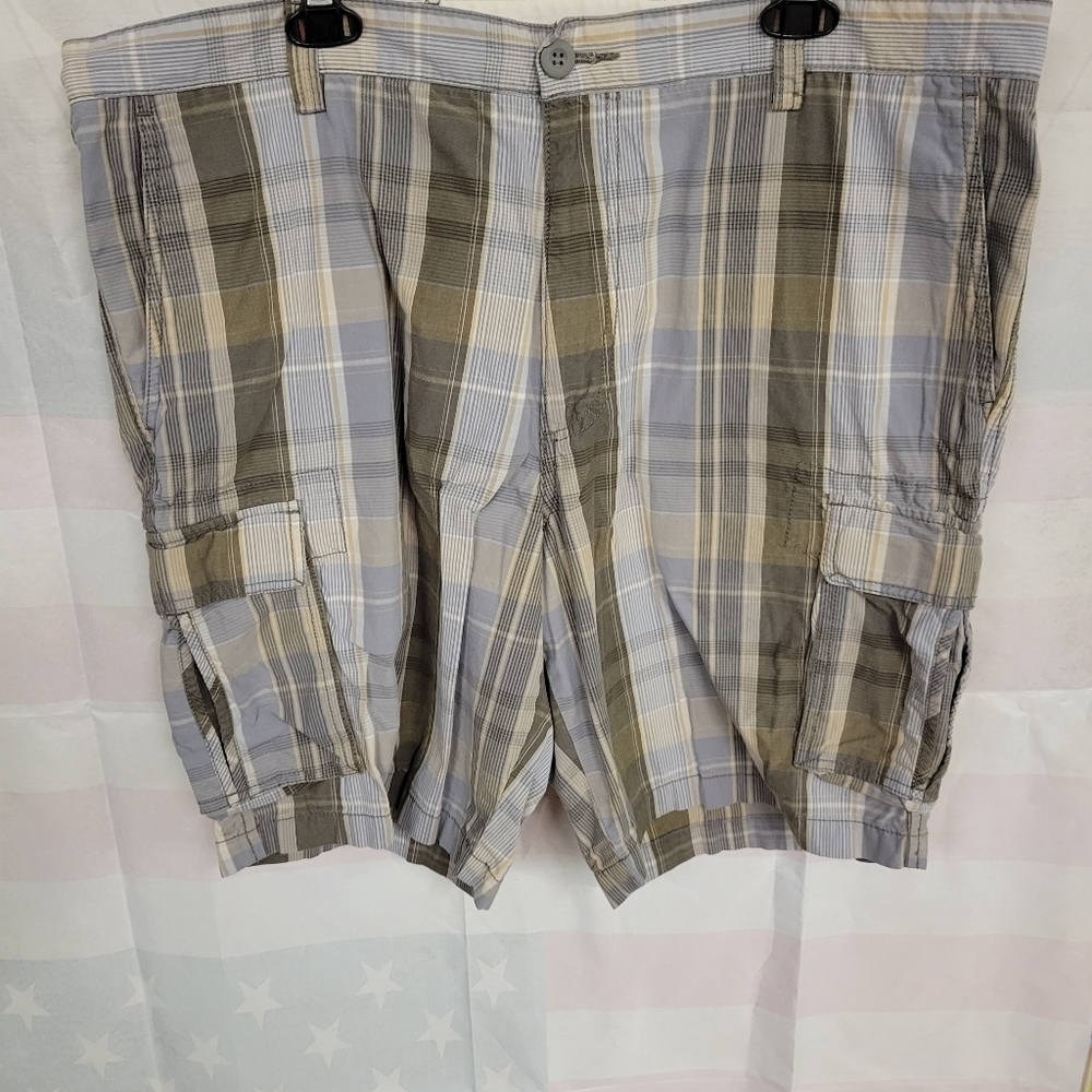 Dockers Men 6 Pocket Shorts 40 Plaid